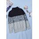 thumbnail image 2 of ABPHQTO Sudadera de mujer gris con triple colorblock y cremallera, 2 of 5