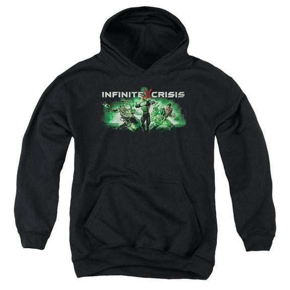 Infinite Crisis Ic Green Youth Pullover Hoodie Sweatshirt Black