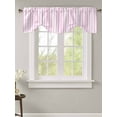 thumbnail image 2 of Tie Up Valance Curtain for Kitchen,Pink Stripes Minimalist Art Rod Pocket Short Curtains Adjustable Tie-Up Shade Valances,Romantic Style Window Treatment for Bathroom Living Room Bedroom, 2 of 8