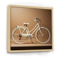 thumbnail image 2 of Designart "Cream Route Bike" Bicycle Floater Framed Canvas Art Print, 2 of 5