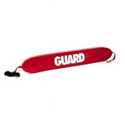 Kemp USA 3.25' Red, White, and Black Outdoor 40-Inch Rescue Tube with Brass Clips and Guard Logo