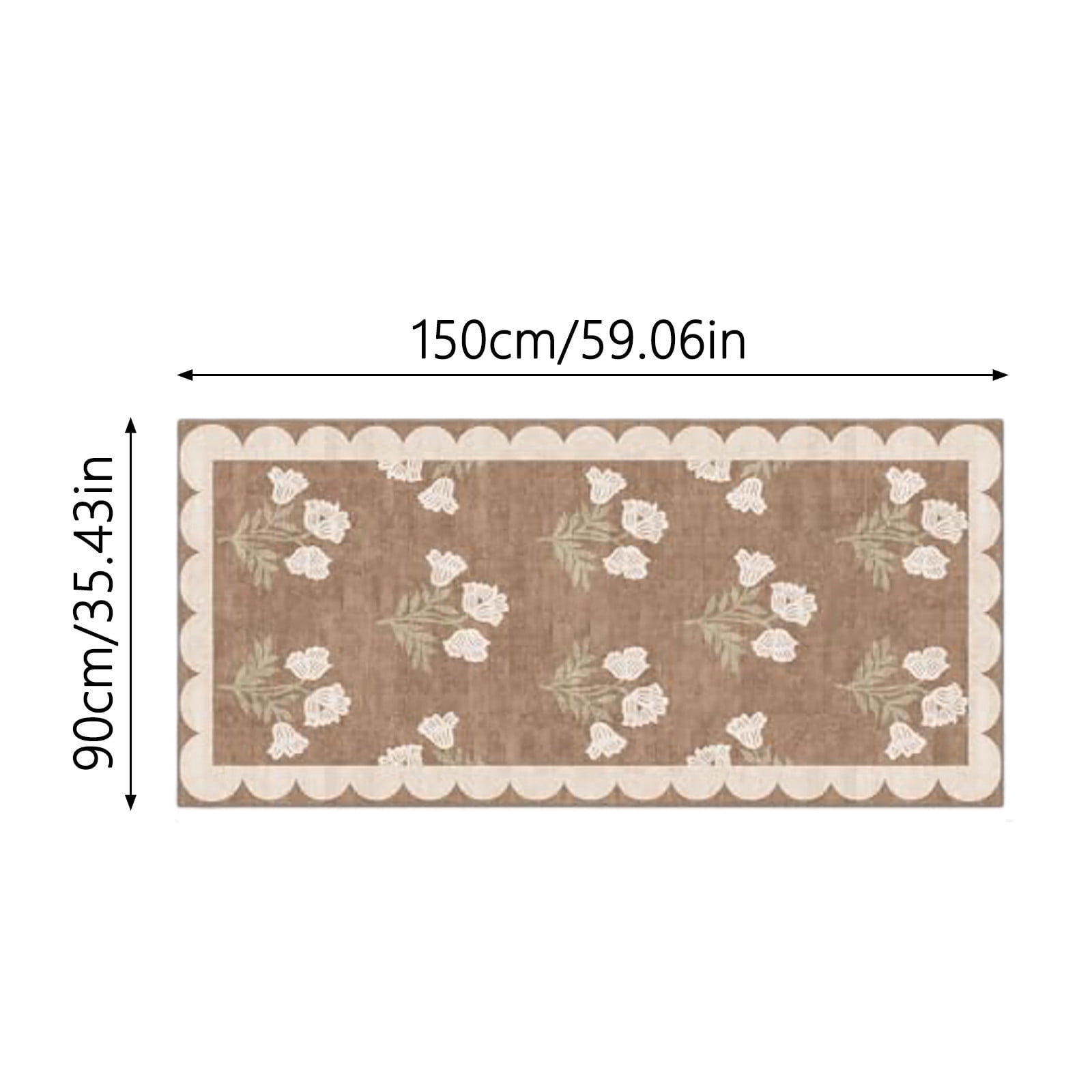 Front Door Mat Outside Entrance - Black Floral Non- Washable Doormat Indoor Outdoor Mat Boho Vintage Entry Rug Small Throw Rugs for Entryway Kitchen Front Porch Decor