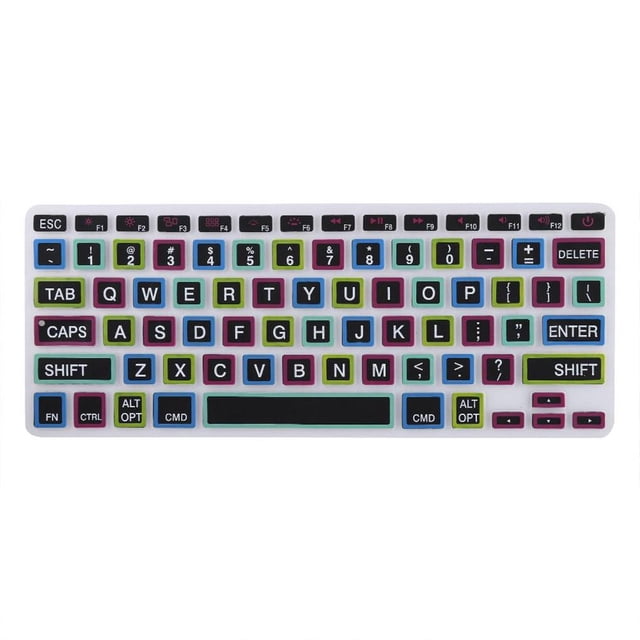 Sidaley Protector de cubierta de teclado de silicona con letras grandes de 13 pulgadas para Air/Pro/Retina-Gradient Colors Juegos de teclado y mouse para computadora
