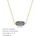 thumbnail image 2 of Angelstones Natural Labradorite Gemstone Pendant Necklace, 14K Gold Plated Healing Crystal Necklaces for Women, 2 of 5