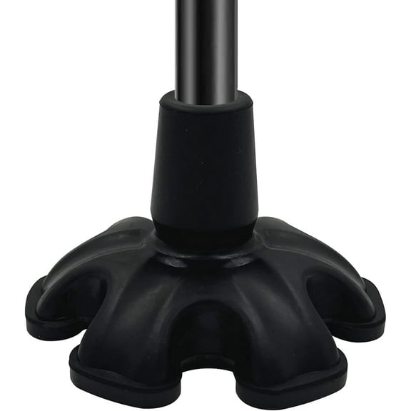 Solennerer XSL Cane Tips - 3/4 Inch Replacement - Heavy Duty Rubbers Self Standing 6 Support Feets Base Replacement Walking Canes, Walking Sticks, Folding Canes