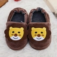 thumbnail image 4 of Hihipz Toddler Boys Cotton Slippers Cartoon Lion Design Winter Cute Comfy House Slippers With Heel Coverage Kids Cold Weather Soft Warm Fuzzy Home Shoes For Boys Girls Us Size:8, 4 of 6