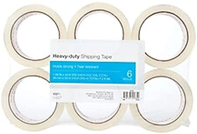 MyOfficeInnovations Heavy Duty Shipping Packing Tape 1.88' x 54.6 Yds Clear 6/Rolls 601376