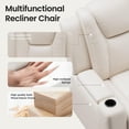 thumbnail image 5 of COLAMY Sereno Dual Motors Wall Hugger Power Recliner Chair with Power Headrest for Living Room, Home Theater Seating with Hidden Storage, Beige, 5 of 9