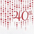 thumbnail image 1 of Creative Converting 339897 Rubis 40e Anniversaire Serviettes&44; 16 Comte, 1 of 2