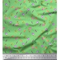 thumbnail image 1 of Soimoi Green Cotton Poplin Fabric Leaf Floral Print Fabric by Yard 56 Inch Wide, 1 of 3