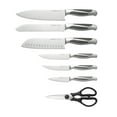 thumbnail image 2 of Oneida Crosshatch 14-Piece Stainless Steel Kitchen Knife Block Set, Silver, 2 of 5