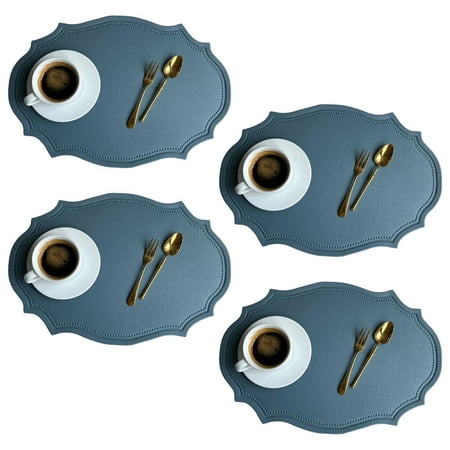 

A set of 4 erasable and washable leather dining mats