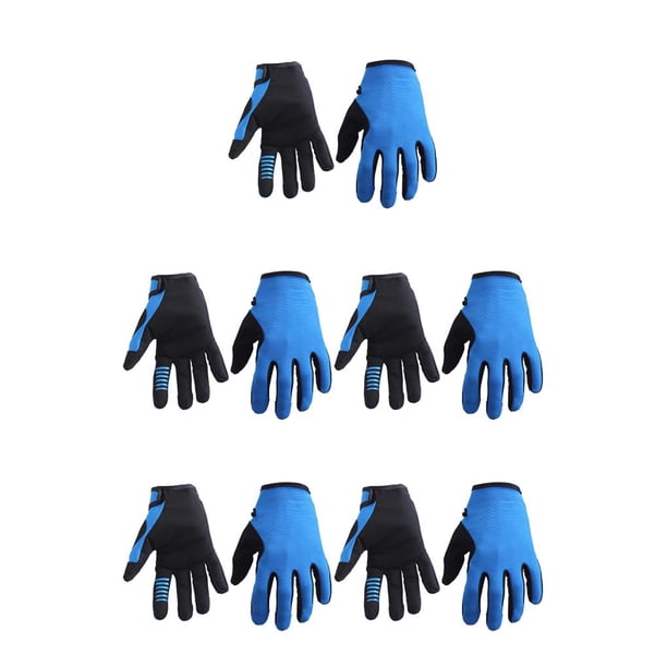 Toystoory Guantes de bicicleta Pantalla táctil de dedo completo Deporte de invierno Guante de escalada Rechazo de calor Regalo de cumpleaños Azul 5Conjunto