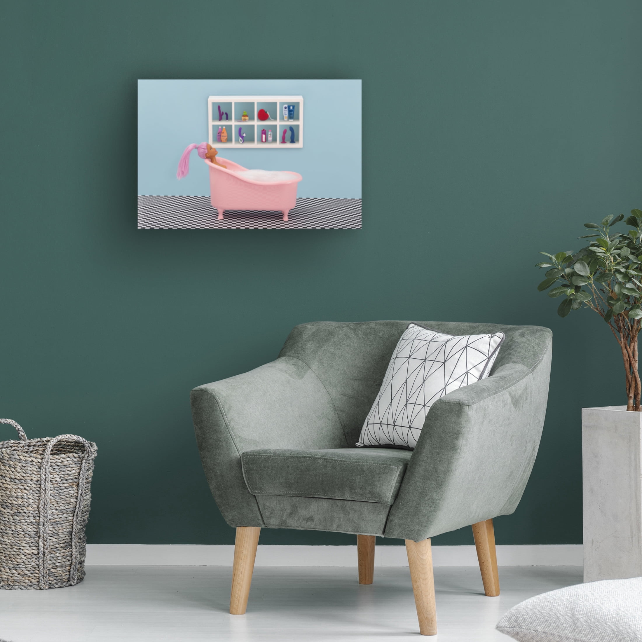 Canvas Wall Art - Julia Ramiro 'Fun At Bath 2.3' Wall Art for Living Room, Bedroom, or Office Décor by Trademark Fine Art - 24 x 16 Inches