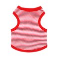 thumbnail image 1 of Xiao Hua Chaleco transpirable para perros y gatos, sudadera para cachorros, ropa para perros, abrigos para perros pequeños, medianos y gatos, talla L, raya roja., 1 of 3