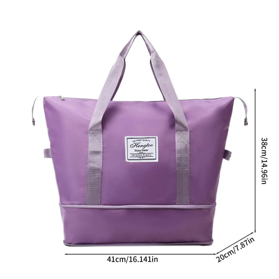Momihoom Expandable Travel Tote Bag with Bottom Compartment, Versatile Weekender Bag for Gym, Travel, and Daily Use
