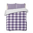 thumbnail image 2 of Purple Checkered Twin XL Size Down Alternative Comforter, Lightweight Comforter Quilt Bedding Set with Pillow Shams Farmhouse Buffalo Plaid All Seasons Bed Comforter Duvet Insert 68"x98", 2 of 7