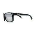 thumbnail image 3 of Locs Color Mirror Sport Rectangle Horn Rim Gangster Sunglasses Silver Mirror, 3 of 4