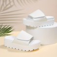 thumbnail image 3 of Sandalias con plataforma de moda para mujer - Sandalias con velcro y punta abierta para salir, 3 of 4
