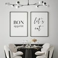 thumbnail image 1 of Set of 2 Prints Bon Appetit Let's Eat Posters Canvas Painting Kitchen Wall Art for Dining Room Kitchen Decor Unframed, 1 of 6