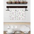 thumbnail image 3 of Easter Bunny Kitchen Dish Towels for Drying Dishes Set of 4, Cute Rabbits Green Eggs Spring Tulips Waffle Weave Microfiber Hand Tea Bathroom Towels Quick Dry & Absorbent Towel 15.7x23.6, 3 of 7