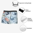 thumbnail image 5 of Kdxio Men's Boxer Briefs with Cute Chameleons On Blue Background Print - Comfortable and Breathable Underwear for Everyday Wear, 5 of 7