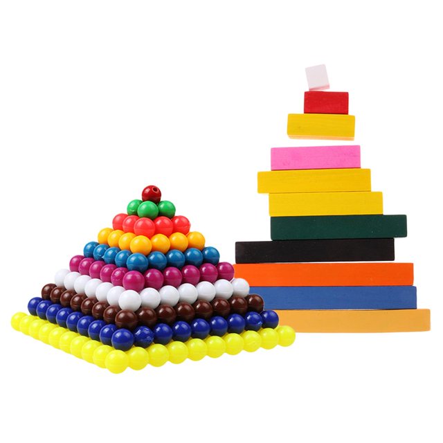 1 de Aprendizaje de Matemáticas Juguete Montessori 11 Piezas Palos de Enseñanza BLESIY Juguete Montessori