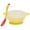 019_Yellow, variant on Flatware Set Baby Children Training Feeding Dinner Bowl Spoon Tableware Set With Suction Cup