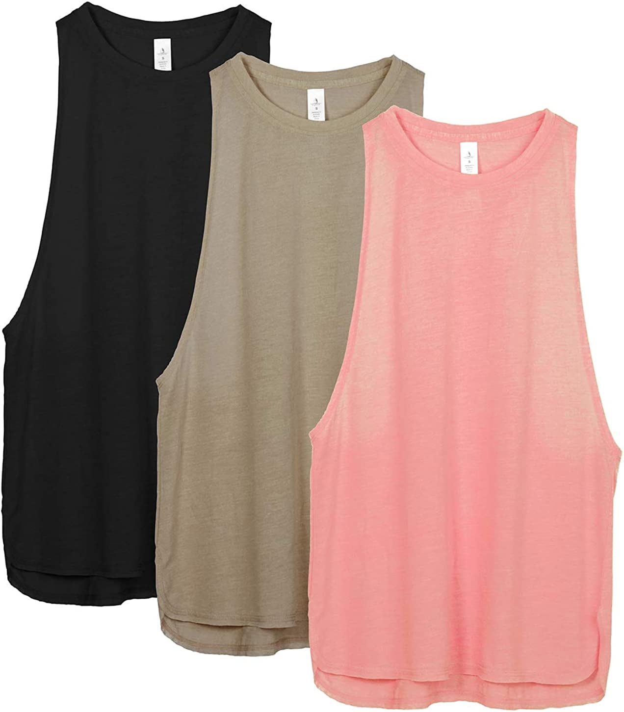 Workout Tank Tops for Women - Running Muscle Tank Sport Exercise Gym Yoga  Tops Athletic Shirts(Pack of 3) - Walmart.com