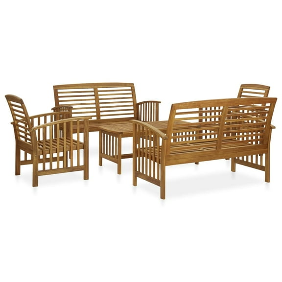vidaXL Garden Lounge Set Natural wood Solid Acacia wood Large Seats Many