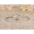thumbnail image 6 of Superb 1.50 Carat Pear cut Man made diamond moissanite & Man made diamond moissanite Wedding Ring Set with 18k Gold Plating, 6 of 6
