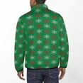 thumbnail image 3 of Christmas Pattern Snowflakes Red Green Christmas Men's Stand Collar Sweater Long Sleeve Clothing Loose Fit Sports Sweater, 3 of 8