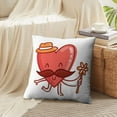 thumbnail image 4 of LALILO Throw Pillow Covers Heart Character With And Flower Cute Cushion Cover 18" x 18", 454 Pack, 4 of 6