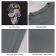 thumbnail image 4 of Coolnut Men's T Shirt Odor Protection Short, Modern American Skull Like The American Flag Mens Short Sleeve Tees, Grey Crew-Neck Casual Tee Shirts, S, 4 of 6
