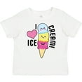 thumbnail image 3 of Inktastic I Love Ice Cream with Cute Ice Cream Cone Boys or Girls Toddler T-Shirt, 3 of 5