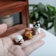 thumbnail image 4 of Figuras de animales hechas a mano, minifiguras de animales de vidrio soplado a mano para decoración del hogar, regalo de cumpleaños, 2 uds., 4 of 5