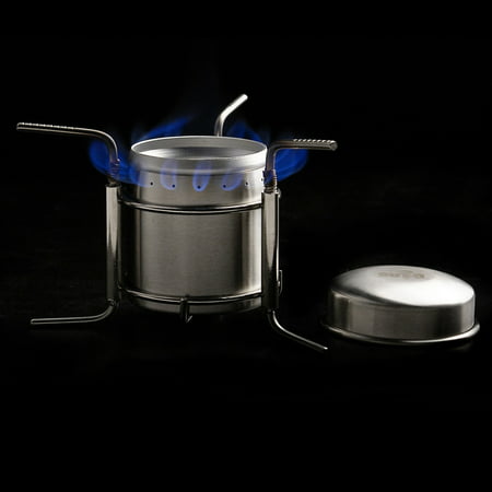 Stainless Steel Portable Mini Ultra-light Spirit Burner Alcohol Stove Outdoor Camping Stove Furnace with Stand