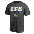 thumbnail image 2 of Men's Charcoal Los Angeles Dodgers Team Win Stripe T-Shirt, 2 of 3