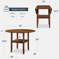 thumbnail image 2 of Best Choice Products 42" Round Drop Leaf Dining Table For 4, Solid Wood Expandable Table W/ Storage Shelf - Chestnut, 2 of 9