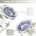 thumbnail image 5 of Cute Sea Turtle 40 Oz Tumbler with Handle Lid and Straw, Stainless Steel Double Walled Vacuum Insulated Cup, Cute Anniversary Wedding Birthday Gifts Tumbler for Women Men Friends Outdoor Indoor, 5 of 7