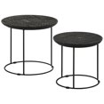 thumbnail image 2 of 2-Piece Round Mango Wood Nesting Tables / Versatile for Different Spaces, 2 of 5