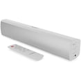 thumbnail image 1 of Barra de sonido blanca Majority de 15 pulgadas para TV, barra de sonido Bluetooth de 50 vatios, altavoz de audio para el hogar, altavoz de barra de sonido para PC pequeño | AUX, RCA,, 1 of 8
