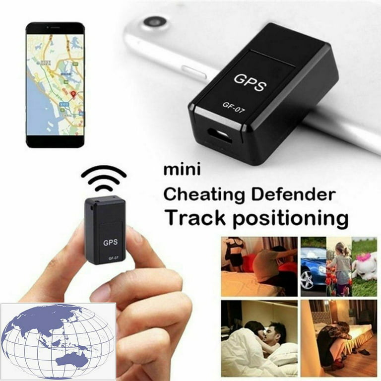 Prettyui Mini GPS Tracker For Car GPS Locator Anti-theft Tracker Kids Teens  Olds Anti-Lost Record Tracking Device Voice Control 