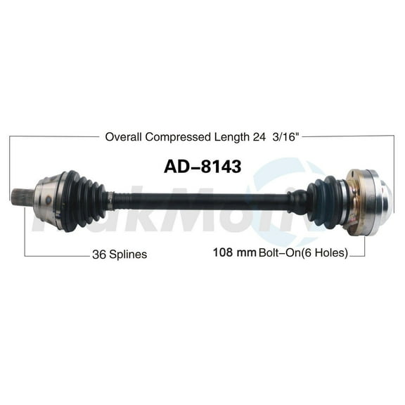 CV Axle Shaft Fits select: 2002-2006 AUDI TT