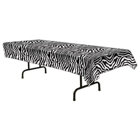 UPC 034689578475 product image for Beistle 57847 Zebra Print Tablecover, Pack Of 12 | upcitemdb.com