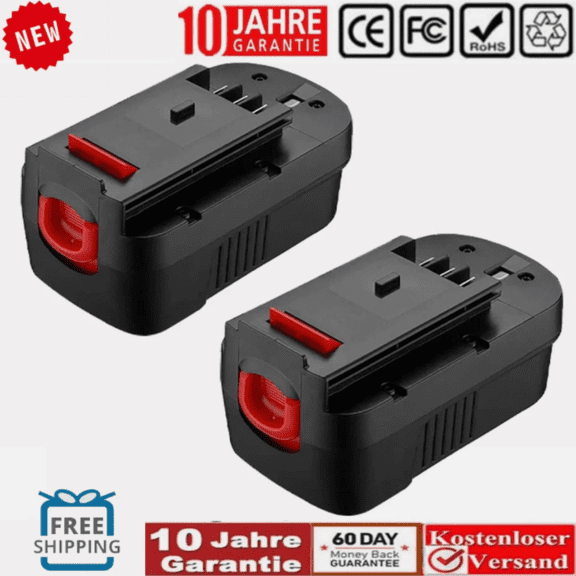 2Pack 4.8Ah 18V Ni-Mh HPB18 Replacement Battery for B&Decker 18V Battery HPB18-OPE Compatible with FS18FL A1718 Firestorm Cordless Power Tools