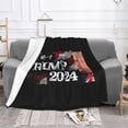 thumbnail image 2 of 45 47 Manta polar con la bandera estadounidense Donald Trump 2024, súper suave y acogedora, manta de franela ligera y cómoda, mantas de felpa cálidas para sofá, sofá y cama, 2 of 5