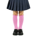 thumbnail image 2 of StSilkitty Girl's Knee High Socks Ruffle Solid Color Breathable Dress Socks Lightweight Soft School Uniform Socks, 2 of 4