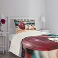 thumbnail image 5 of Ambesonne Bowling Party Quilted Bedspread Set 2 Pcs, Shoes Purple Ball, Twin Size, Multicolor, 5 of 6
