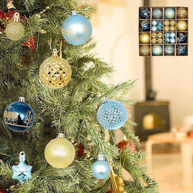 Xihbxyly Ofertas de Liquidación de Open Box 44 Nueces de Color: Adornos Navideños, Fuegos Artificiales, Fiestas, Suministros para Árboles de Navidad